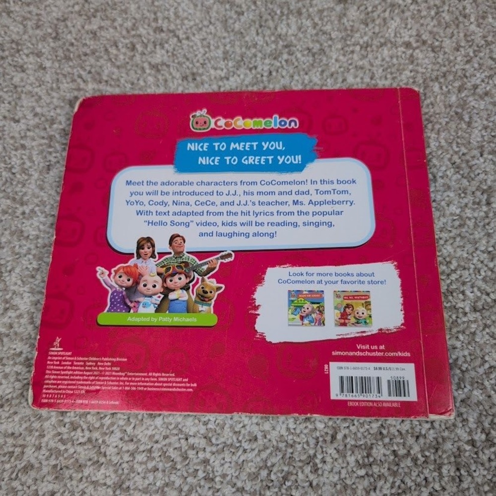 Cocomelon Hello New Friend Board Book JJ Cody Nina CeCe Ms Appleberry - Picture 3 of 7